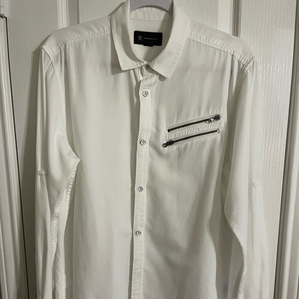 INC COTTON SHIRT IN WHITE SIZE M